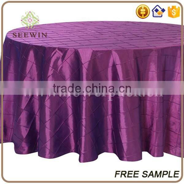 luxury polyester taffeta table cloths for round tables