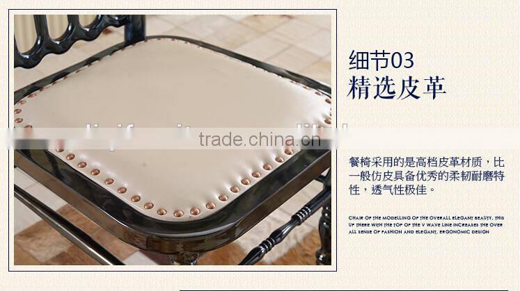 quality polished grey stainless steel luxury modern chiavari chair LQ-SSC001G