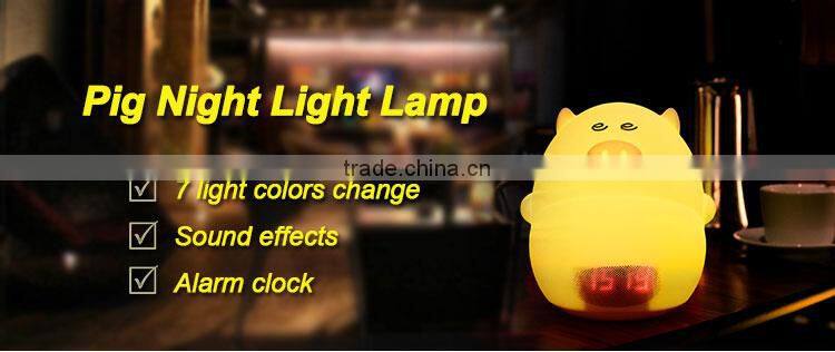 decoration lighting alarm toy nightlight for kids animal led lamp