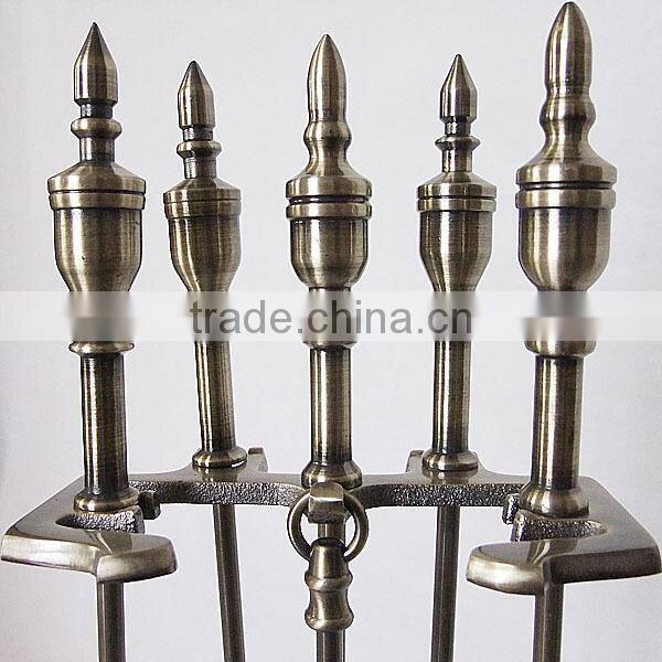 cheap antique brass modern cast iron fireplace tools / fireplace accessory