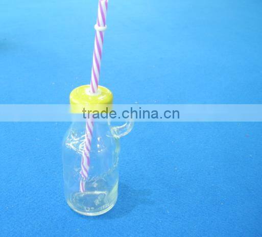 promotional glass beverage bottle with mini handle