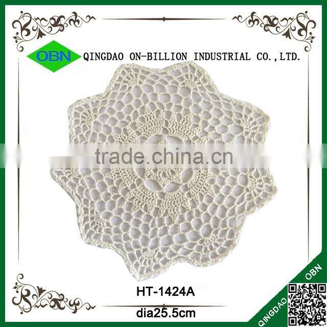 Cotton crochet lace coaster