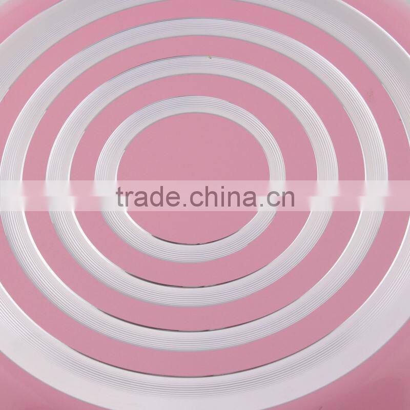 Healthy hot sales high quality pink aluminum pots and pans & kitchen ware