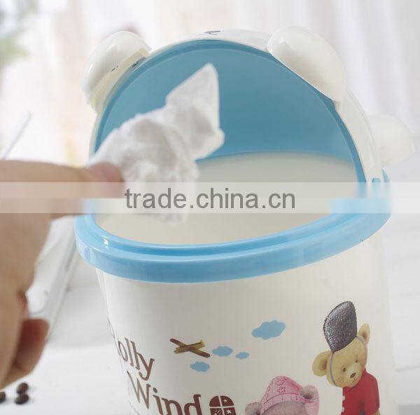 0260 Plastic Kitty Kitchen trash can with lid