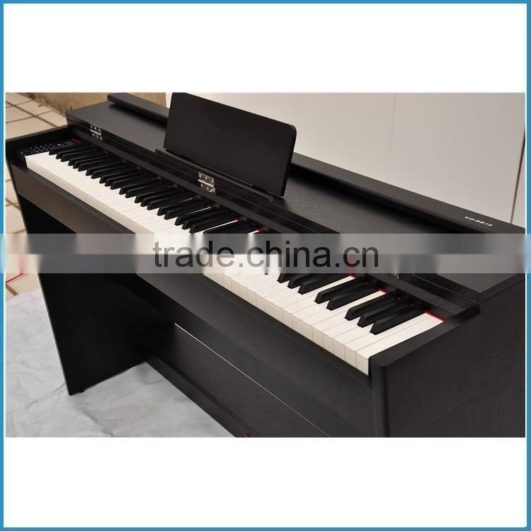 Black color 88 key digital piano with filp cover, standard hammer action keyboard electric piano, electronic keyboard piano