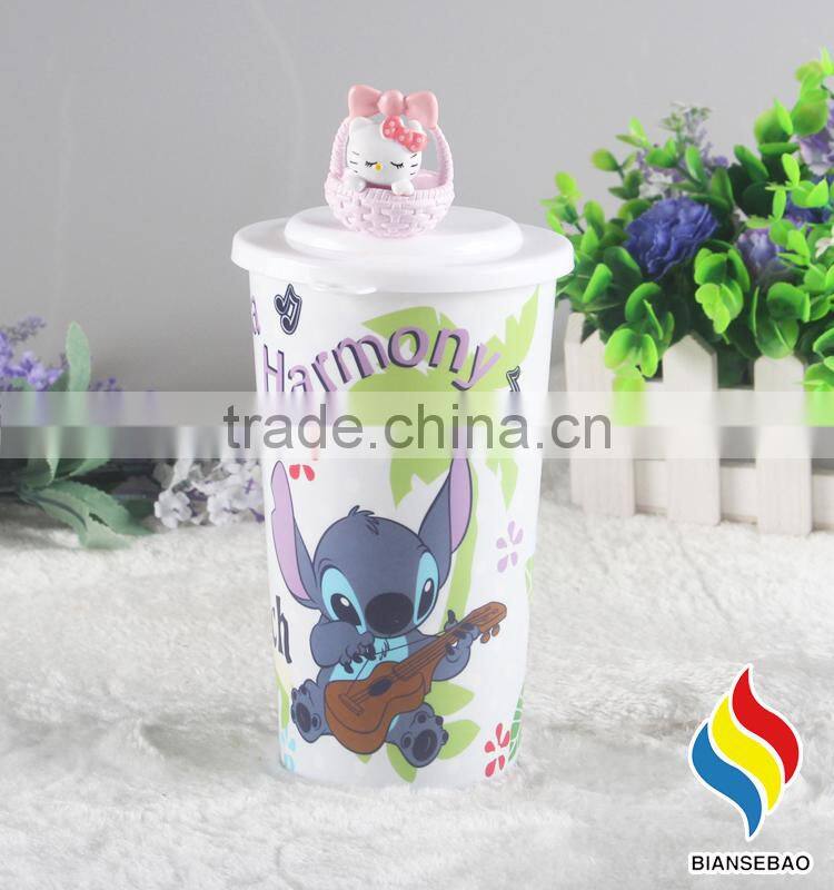 BPA free pp plastic tumber with figurine topper