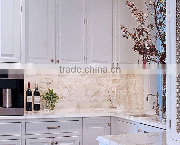 Cheap customized flooring natural stone white marble tile china supplier