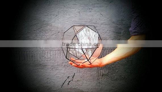 Large terrarium icosidodecahedron Stained glass terrarium Glass decoration Planter for indoor gardening Home decor Christmas ter