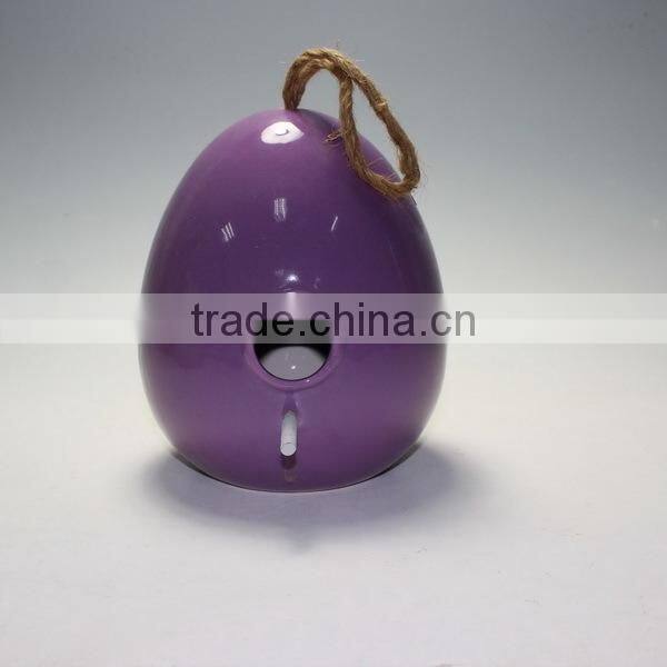 Ceramic Egg Shape Bird House