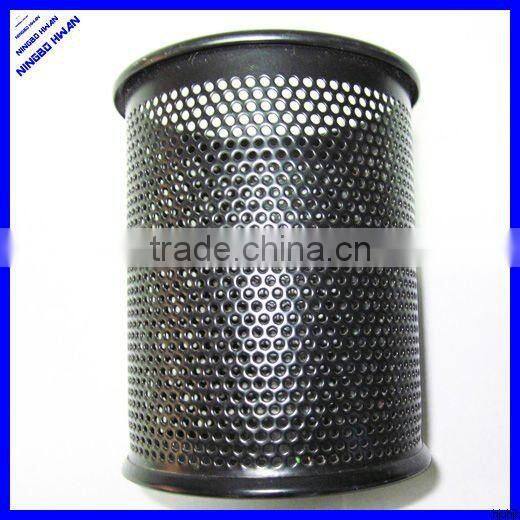 2014 high quality 8.5cm diameter mesh metal pen holder