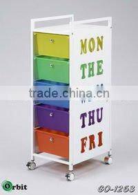 Storage Colorful Drawer trolley with wheels