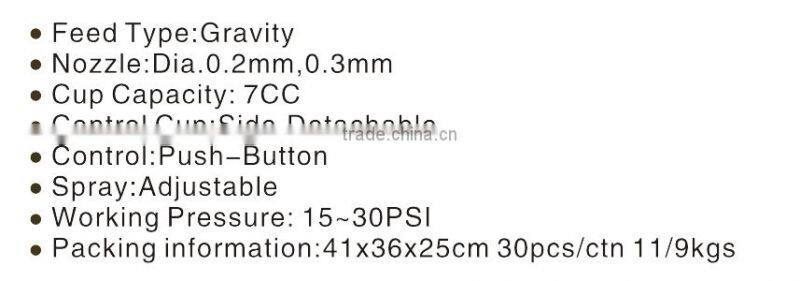 SL-150 Hot Sale Air Brush For Auto Working Pressure:15-30PSI