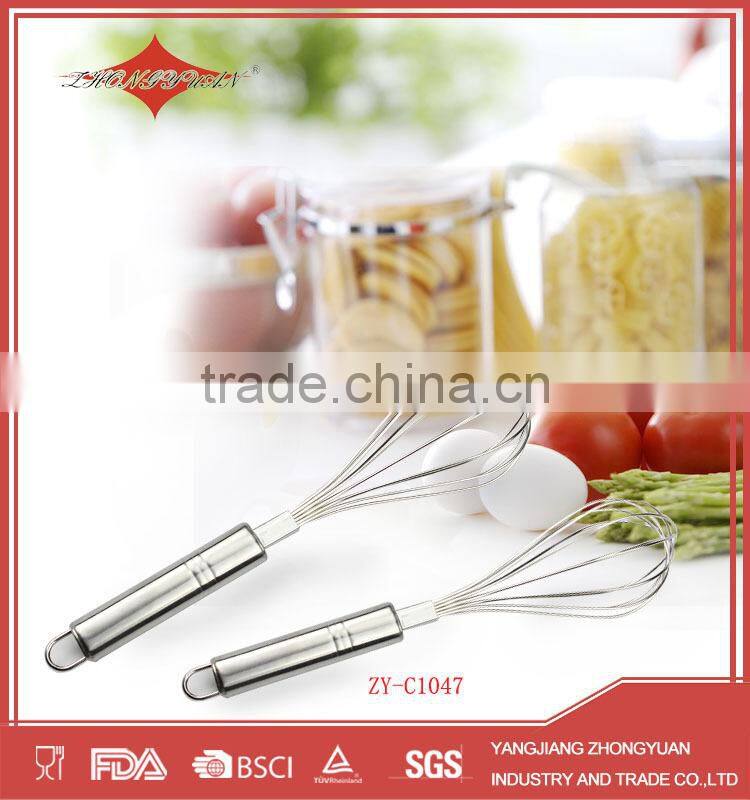 10" full stainless steel whisk manual rotary wire egg beater