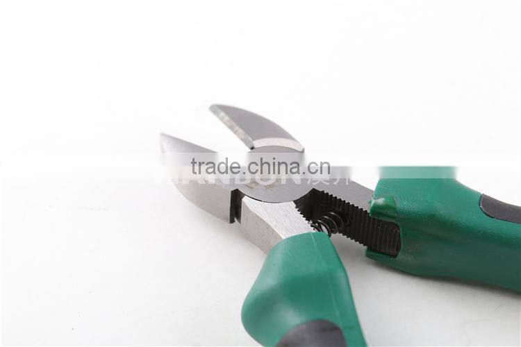 Plastic handle American oblique nose pliers 6"