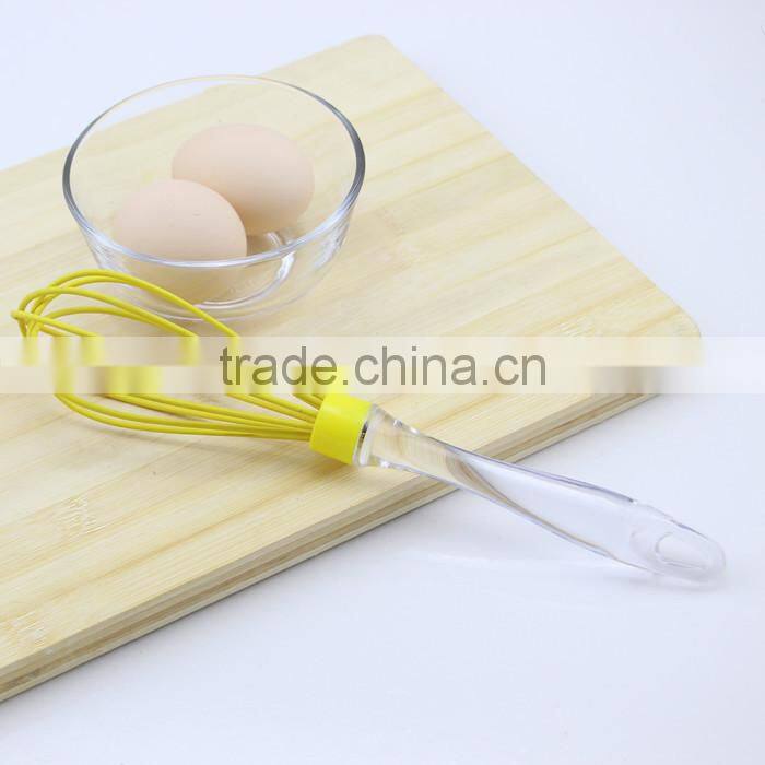 Novelty Yellow Silicone Whisk with Soft Acrylic Handles