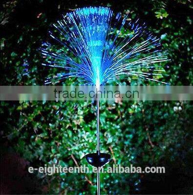 Solar Power Color-Changing fibre optic LED Yard Lawn Light Outdoor Spotlight Garden Lamp