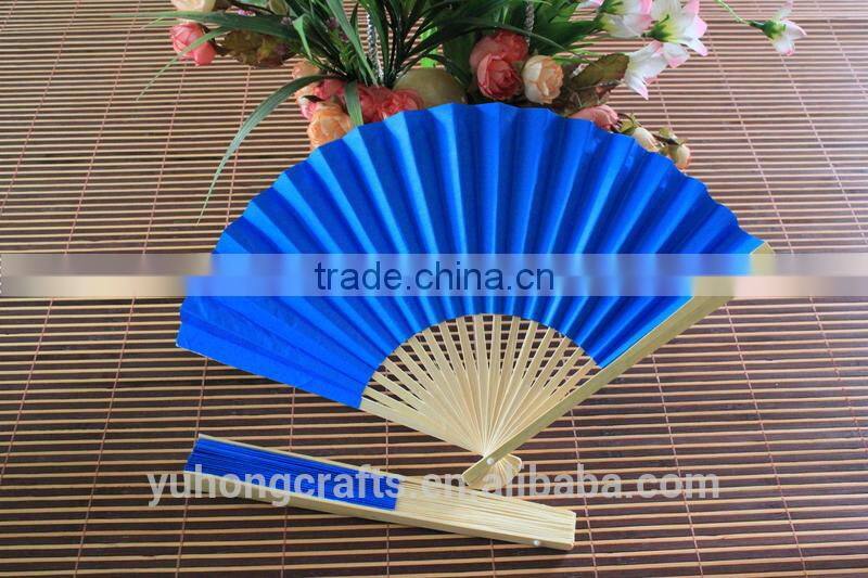 Colorful bamboo cheap paper fan wholesale
