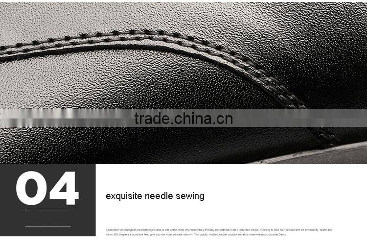 Black Cowhide Leather Officer Business Men Shoes