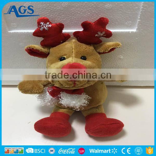 2017 new design christmas plush toy big brown david's deer hot sale festival toy