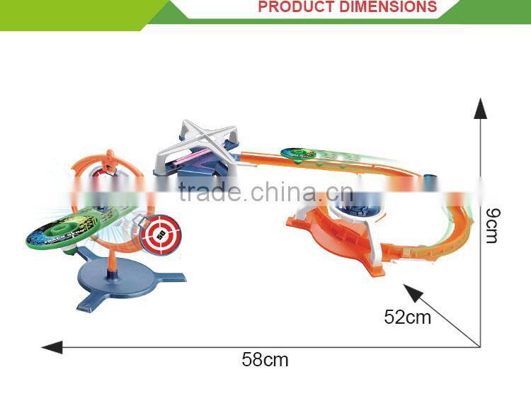 Best Sell colorful cheap building blocks track toy plastic spinning top