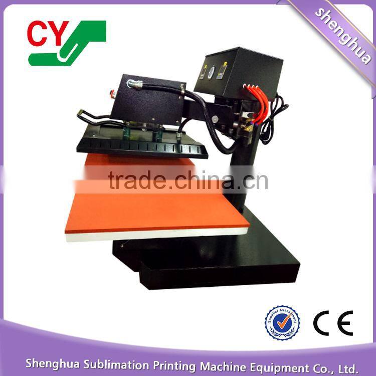 Semi-automatic t-shirt garments pneumatic dual heating plate heat press