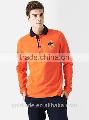 High quality long sleeve polo t shirt,new design polo shirt, man polo shirt from China