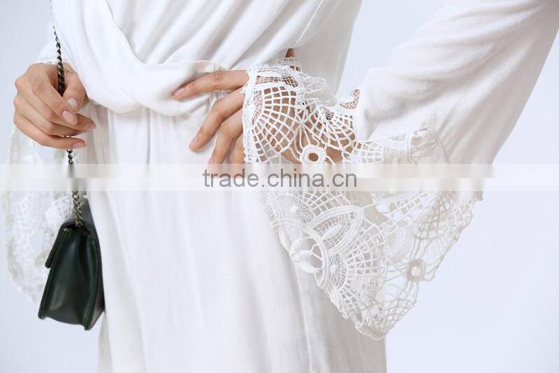 Casual wrap crochet flare sleeves white colour Playsuit
