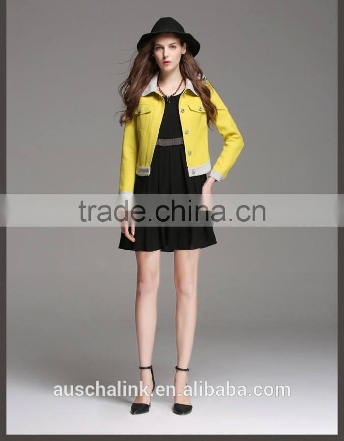 italy style girls long sleeve single breasted short jacket competitive price