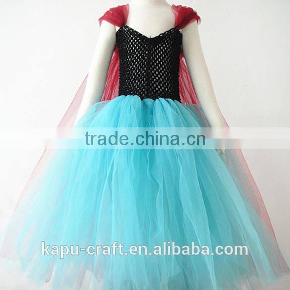 2017new style handmade frozen elsa tutu dress crochet tutu maxi dress wholesale