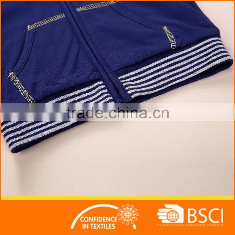 Navy Blue Boys Printed Baby Wear Jacket