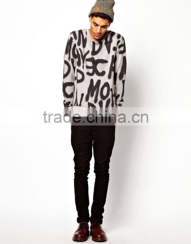 2014 Newest full print mens pullover hoodie