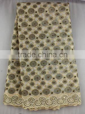 quality new orange cotton lace fabric for wedding dress SL0308