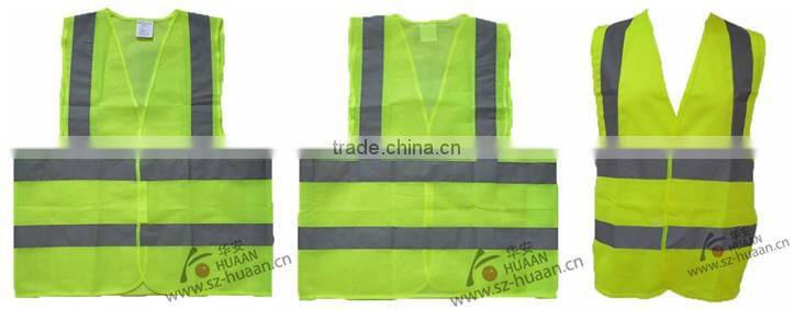 High visibility reflective vest with CE certificate