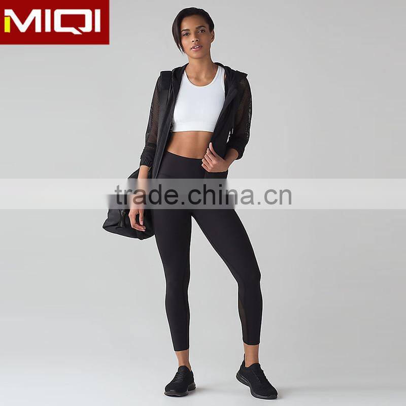 2017 Long sleeve hoodes yoga tops gym sport jacket fitness wear for women