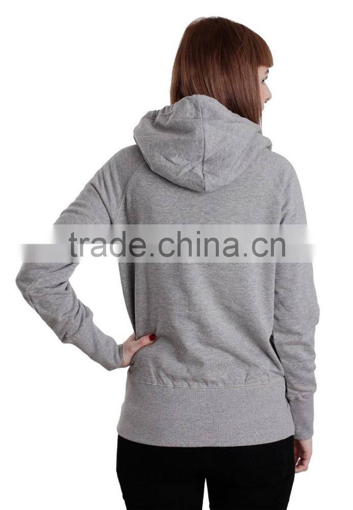 Customize grey hoodie sweatshirt fabric 80% cotton 20% polyester