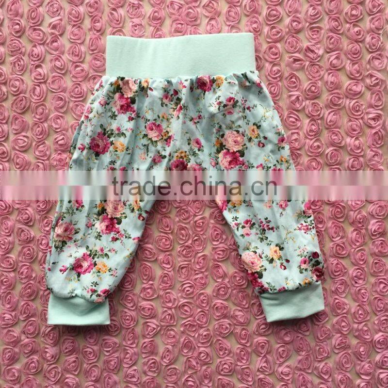 persnickety girls fashion clothes 2 pcs floral cotton print baby pants matching headband