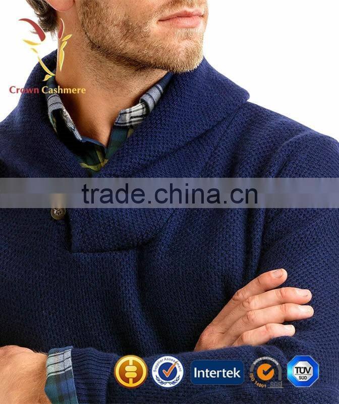 Whosale Shawl Collar Male Cashmere Men Sweater