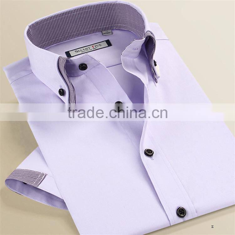 latest brand fashion casual men half sleeve shirts