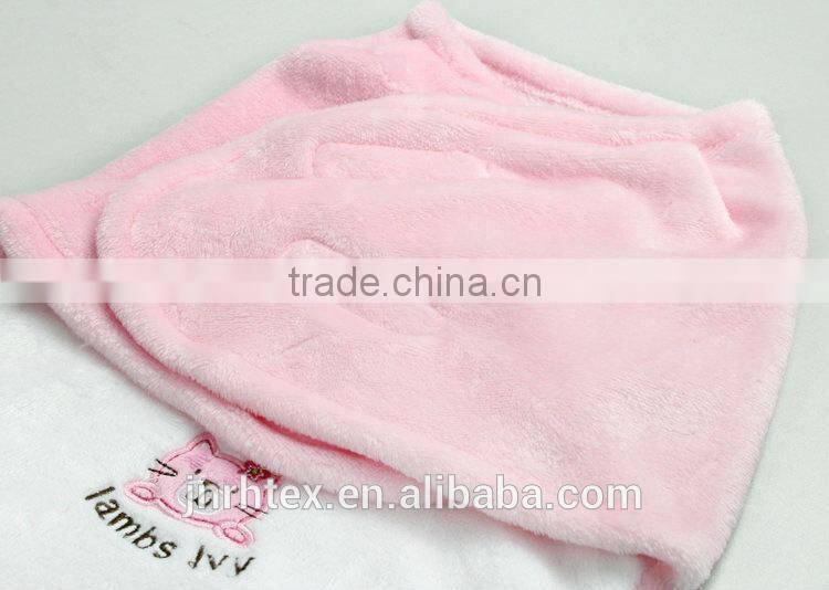 Trade assurance embroidered combed cotton baby swaddle wrap/wholesale organic swaddle blanket