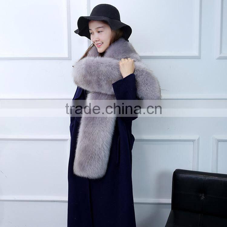 2016 new fashion autumn and winter womens faux raccon Fox fur collar muffler fur scarf faux long scarf cape winter scarf