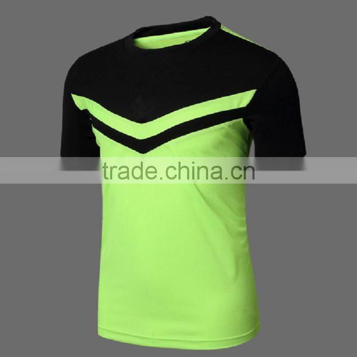 Summer Style Mens Athletic Sport T shirt Short Sleeve Slim Fit Polyester Shirt