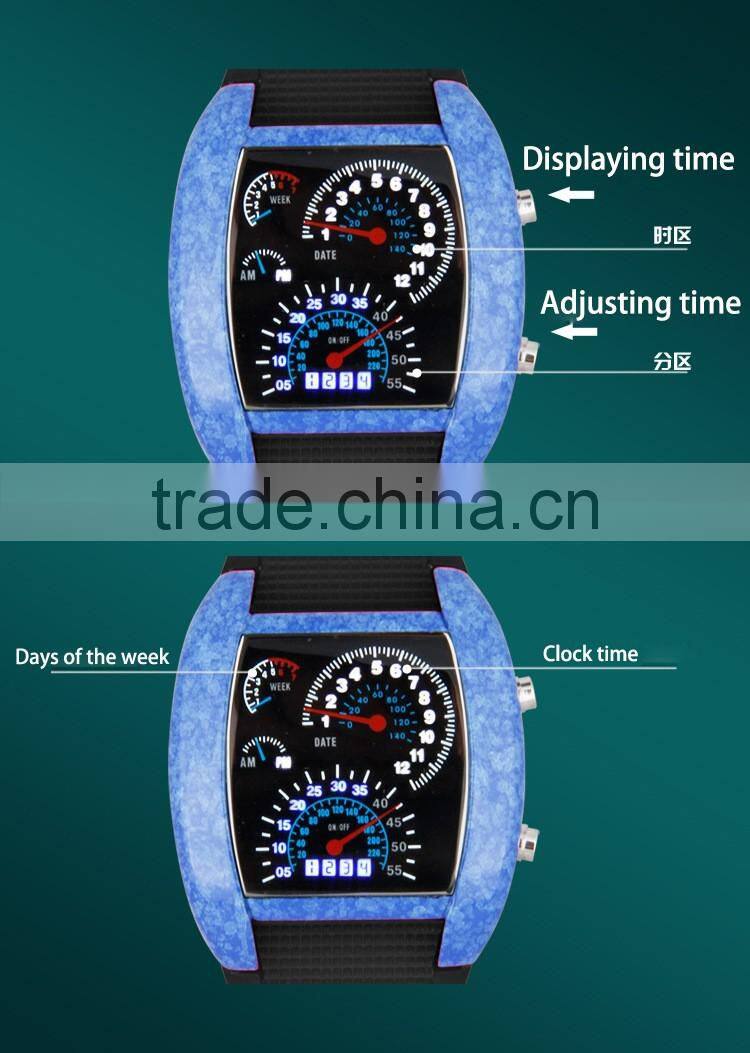 Wholesale OEM colorful Waterproof LED Watches Men Sport Watch with factory price