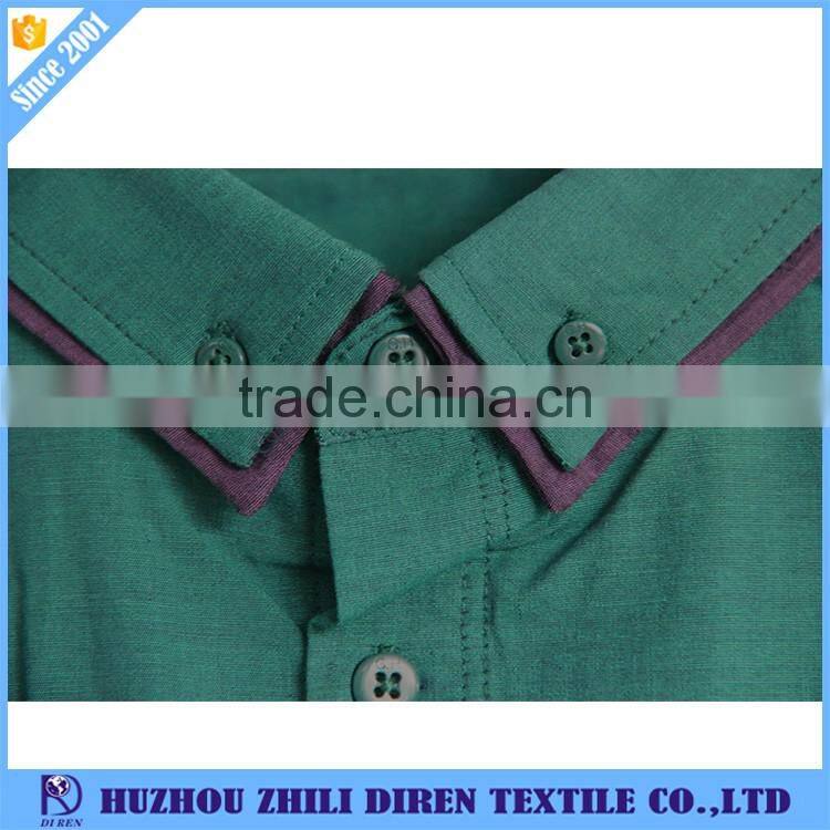 Wholesale Double collar Plain Long Sleeves T Shirts for Men