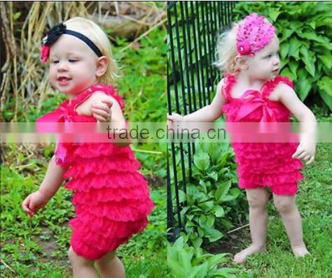 importing baby clothes from China NWT Boutique Bella Cabana Cutie Swimsuit Vintage Style rose red girls stripe cotton jumpsuit