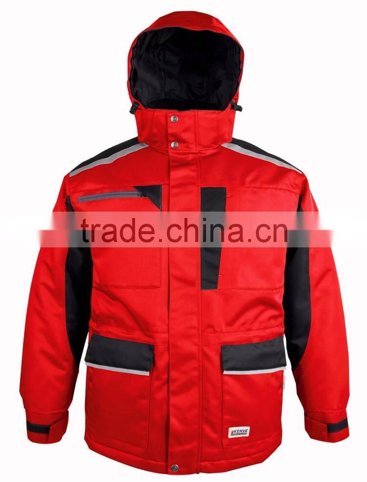 Good design winter parka men safety clothing with tape seam EN343
