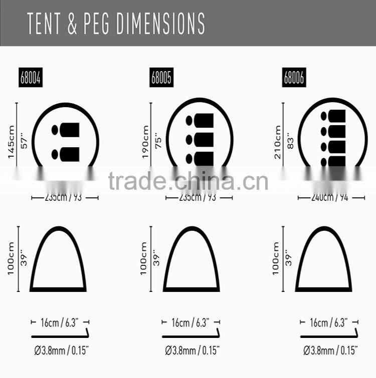 Bestway Orange Quick Opening Two Tents