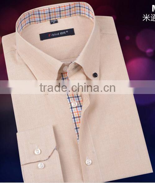 Latest shirts design for men button down black button plaids placket classical cuff dress shirt for young fashionable boy