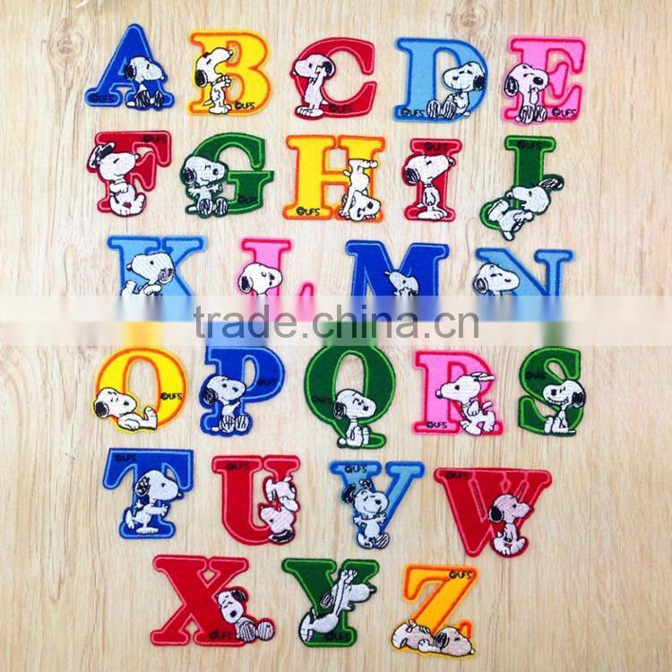 Fashion Sew On Embroidery Letter Patches For Clothing