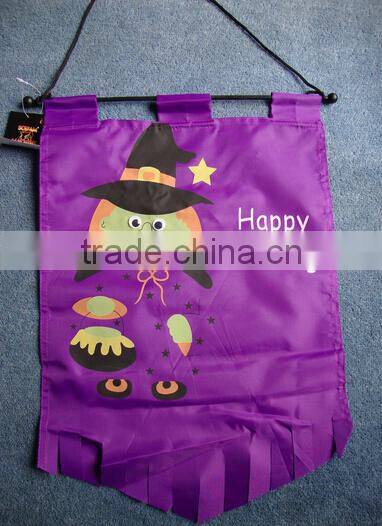 Outdoor & Indoor Halloween Decoration pennant Flag Banner with Witch design
