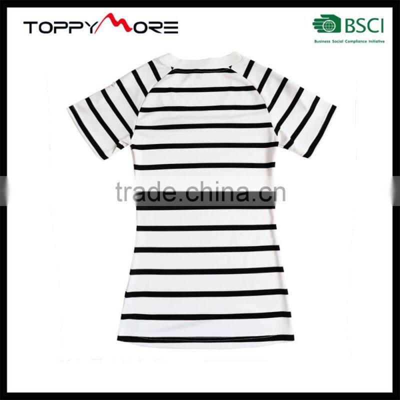 T184-092-1481SB China Supplier Custom Stripe T-shirt Short Sleeve